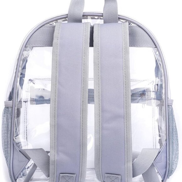 Elegant Stadium Approved Grey Clear Backpack - Waterproof & Comfortable - Picture 8 of 9